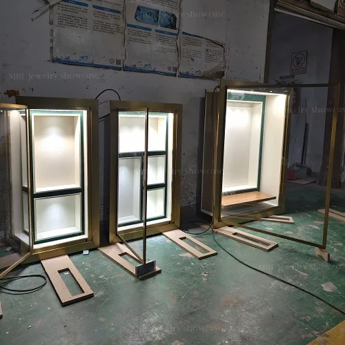嵌入式墙体名表橱窗展柜 轻奢玻璃手表展示柜 珠宝展柜源头工厂定制