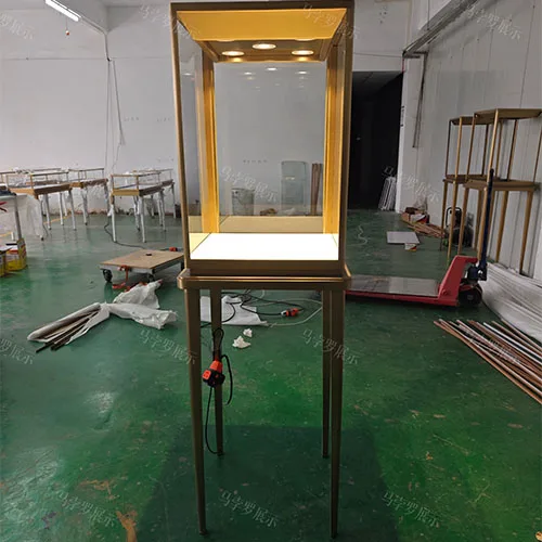 高性价比现货直角玻璃珠宝高柜 轻奢落地展示高柜