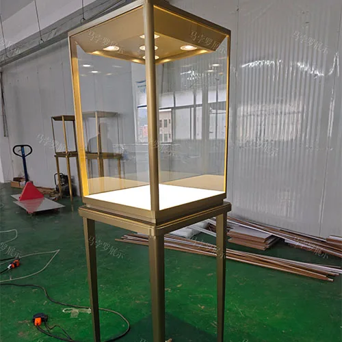 高性价比现货直角玻璃珠宝高柜 轻奢落地展示高柜