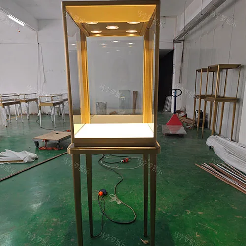 高性价比现货直角玻璃珠宝高柜 轻奢落地展示高柜