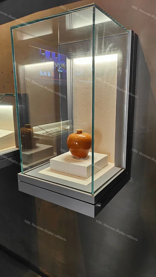 博物馆专用壁挂式文物展柜 恒温恒湿独立展示柜 可定制
