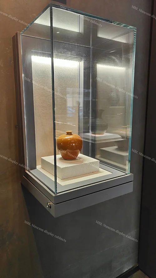博物馆专用壁挂式文物展柜 恒温恒湿独立展示柜 可定制