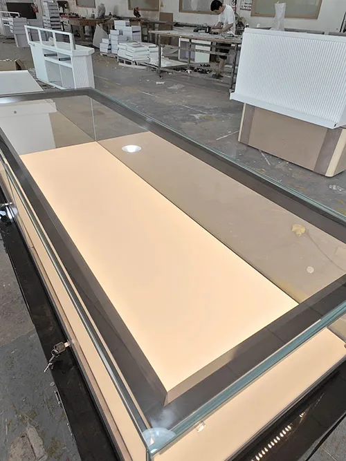 黑金轻奢珠宝展柜 | 高定质感LED发光首饰柜 高端品牌珠宝店首选