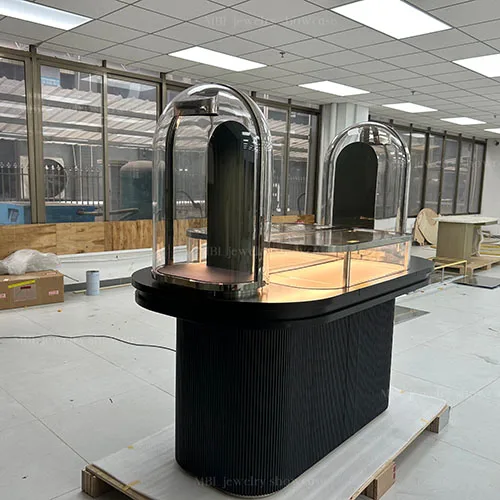 梵克雅宝同款高端珠宝展柜定制 | 玻璃罩艺术品展示柜 | 奢侈品门店陈列柜源头工厂