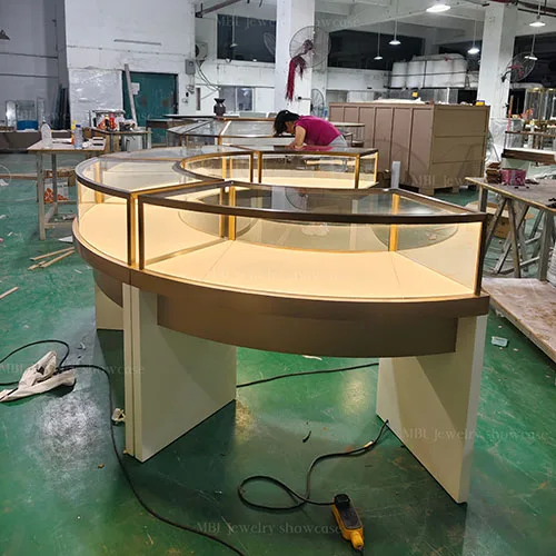 环形旗舰款珠宝中岛柜 打造门店镇店级高奢首饰展示台