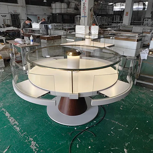 圆形轻奢珠宝中岛柜 打造门店视觉C位的高奢首饰展柜