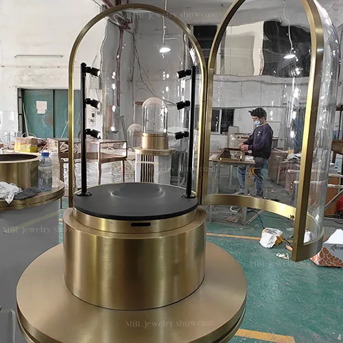 圆弧顶珠宝陈列柜 高低组合款珠宝展柜 高端珠宝/腕表专用展示柜