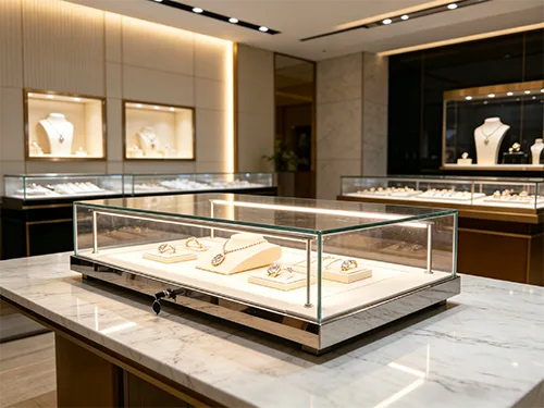 高端珠宝展示柜定制 商场/品牌店不锈钢玻璃珠宝展柜 厂家直供