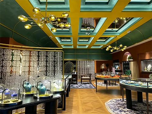 贵州壹玺珠宝二分店 | 新中式轻奢珠宝展柜落地